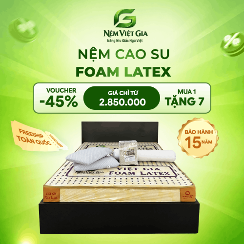 NỆM CAO SU FOAM LATEX VIỆT GIA
