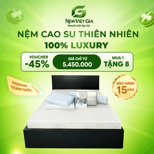NỆM CAO SU THIÊN NHIÊN 100% LUXURY