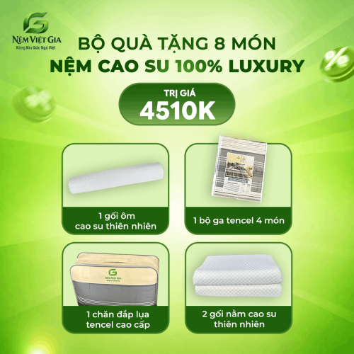NỆM CAO SU THIÊN NHIÊN 100% LUXURY
