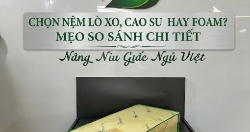 Chọn Nệm Lò Xo, Cao Su Hay Foam? Mẹo So Sánh Chi Tiết | Nệm Việt Gia
