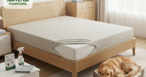 Mẹo Chọn Nệm Dễ Vệ Sinh Cho Gia Đình Có Nuôi Thú Cưng