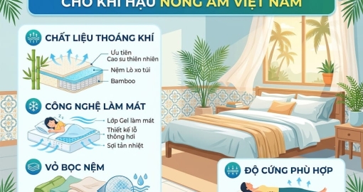 Mẹo Chọn Nệm Mát Mẻ, Không Hầm Bí Cho Khí Hậu Nóng Ẩm Việt Nam