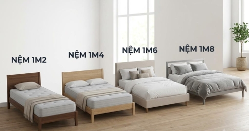 Nệm 1m2, 1m4, 1m6 Hay 1m8: Nên Chọn Loại Nào Chuẩn Nhất?